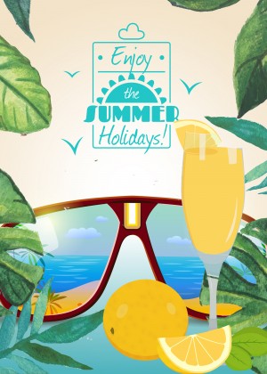 Enjoy The Summer Holiday with juice Orange